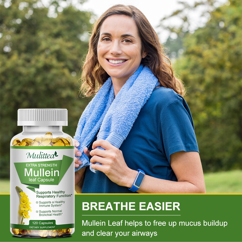 Mullein Leaf Herbal Supplement For Lung Cleanse Detox & Respiratory Fuction - Picture 9 of 17