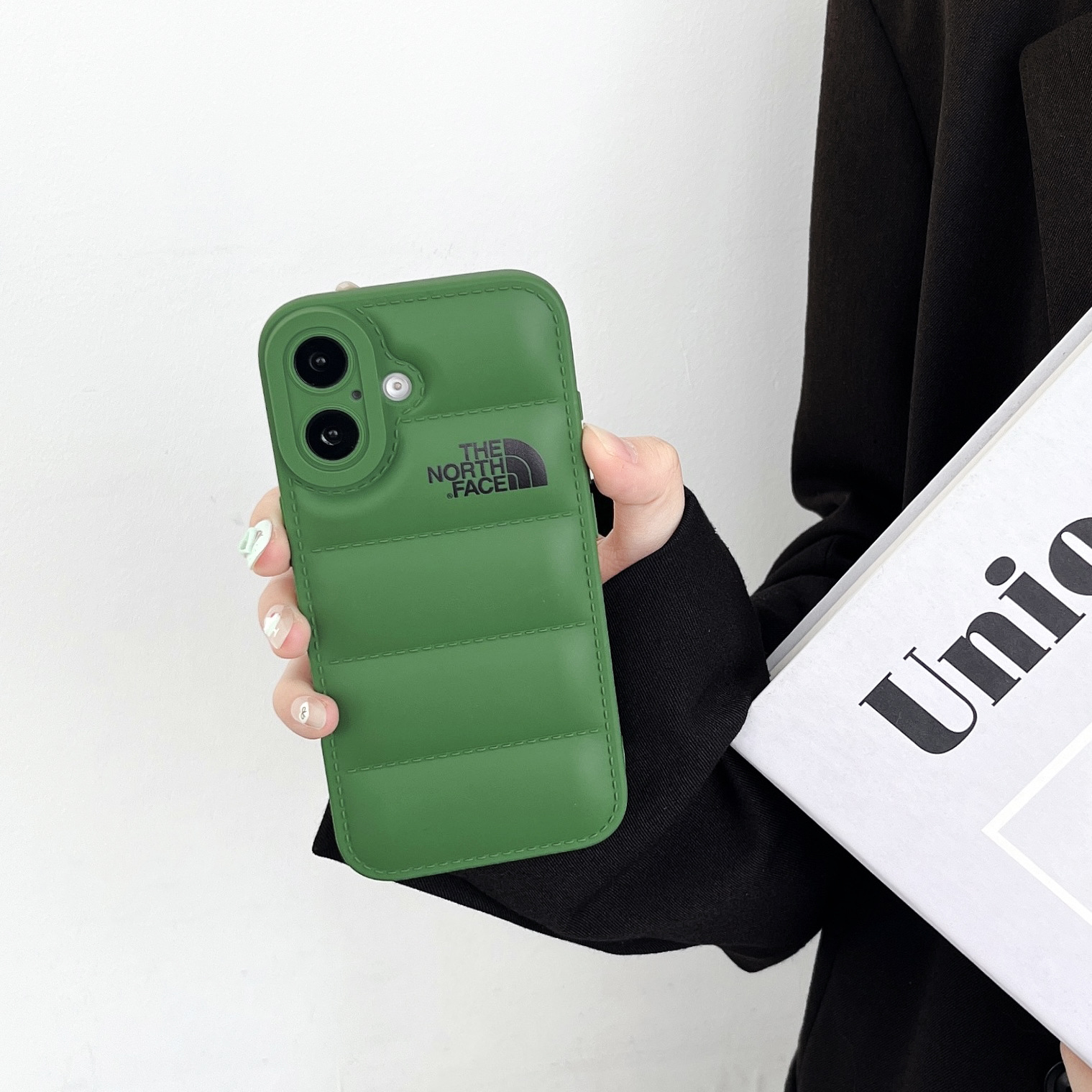 Modna kurtka puchowa Anti-drop iPhone Etui na telefon do 16 15 14 13 12 11 XR 8 7 - Zdjęcie 24 z 26
