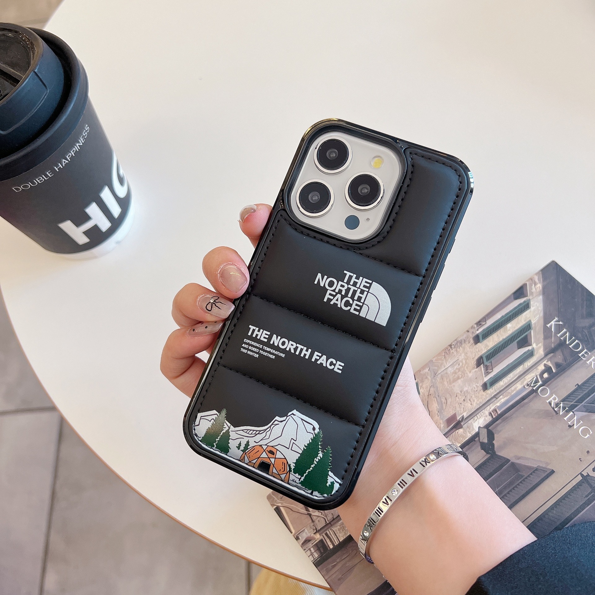 Gorąco wyściełana kurtka puchowa Anti-drop iPhone Etui na telefon do 16 15 14 13 12 11 XR 8 7 - Zdjęcie 23 z 26