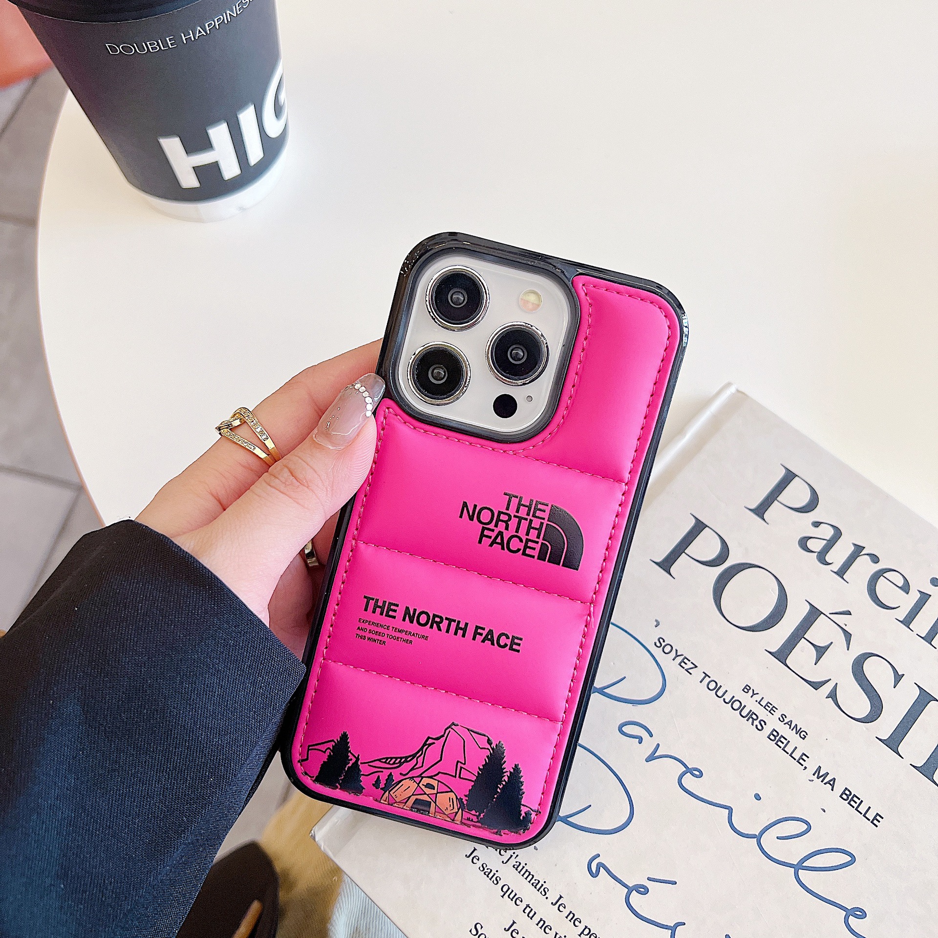 Gorąco wyściełana kurtka puchowa Anti-drop iPhone Etui na telefon do 16 15 14 13 12 11 XR 8 7 - Zdjęcie 24 z 26