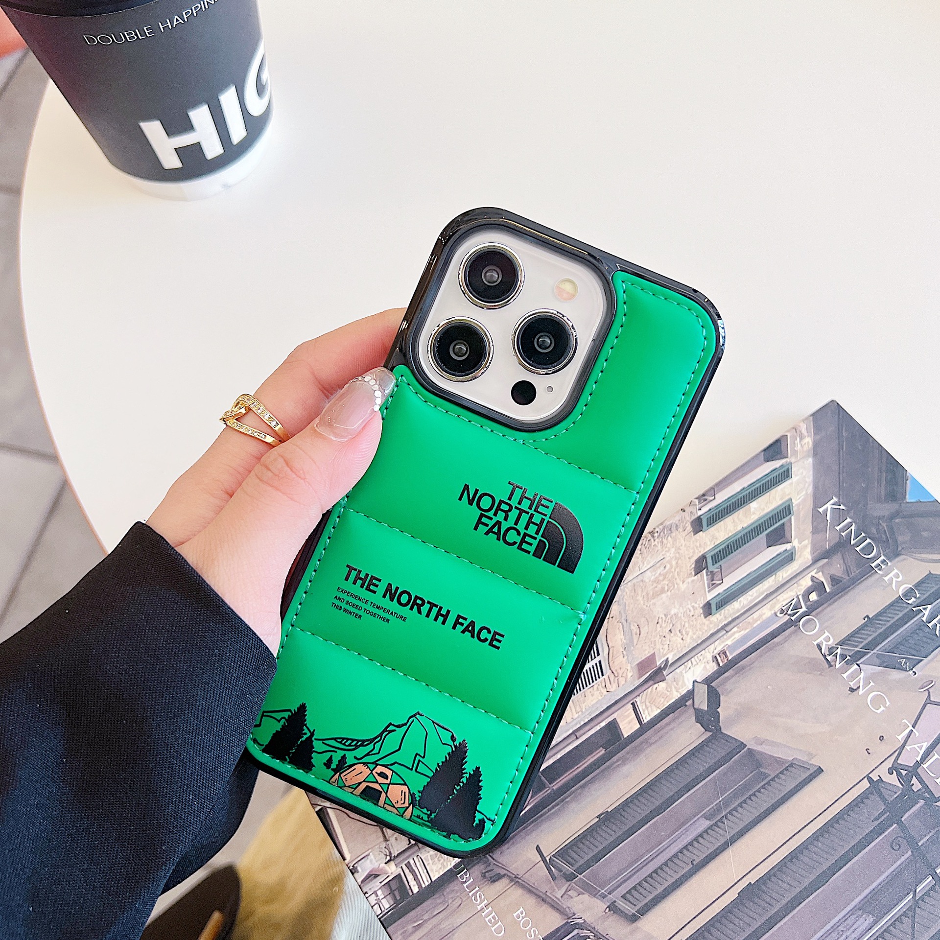 Gorąco wyściełana kurtka puchowa Anti-drop iPhone Etui na telefon do 16 15 14 13 12 11 XR 8 7 - Zdjęcie 25 z 26