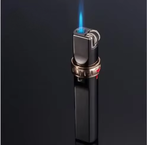 Jobon Metal Windproof Jet Blue Flame Turbo Torch Gas Wheel Lighter Butane Cigar - Foto 15 di 18