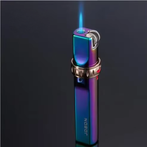 Jobon Metal Windproof Jet Blue Flame Turbo Torch Gas Wheel Lighter Butane Cigar - Foto 16 di 18