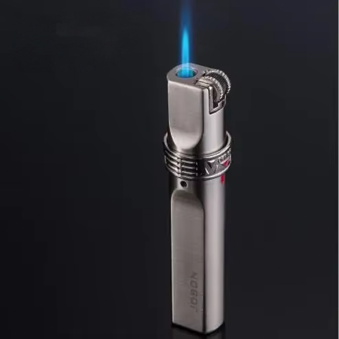 Jobon Metal Windproof Jet Blue Flame Turbo Torch Gas Wheel Lighter Butane Cigar - Foto 18 di 18
