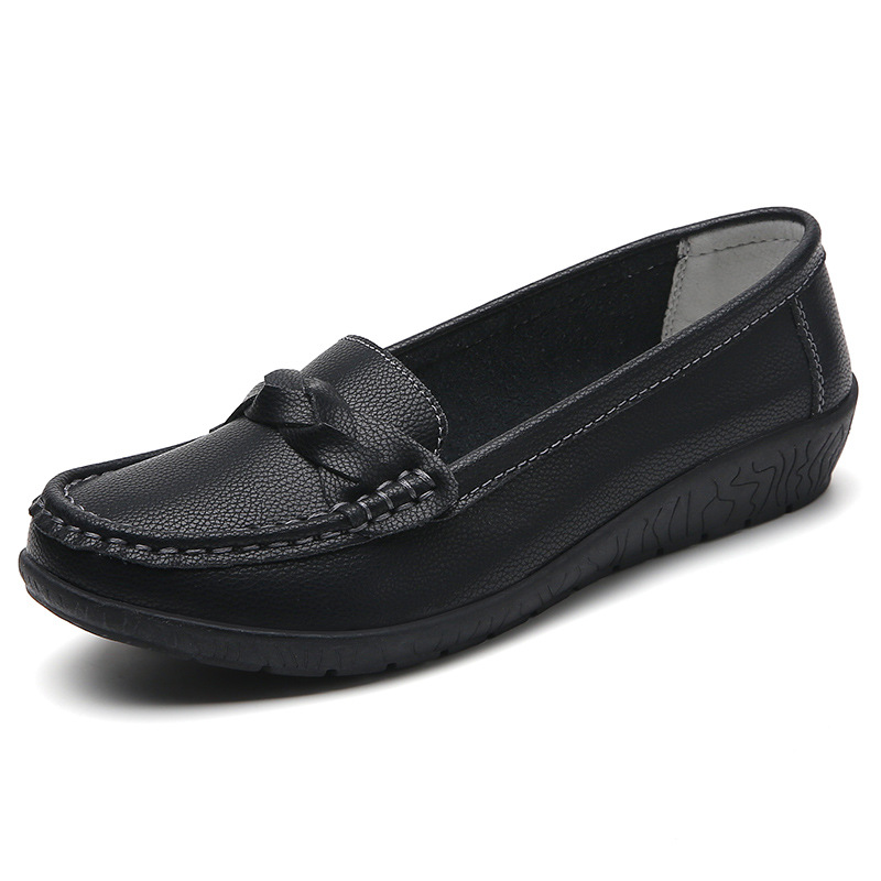 WOMENS LADIES FLAT LOW HEEL LOAFERS CHAIN OFFICE WORK COLLEGE SHOES SIZE - Picture 14 of 18
