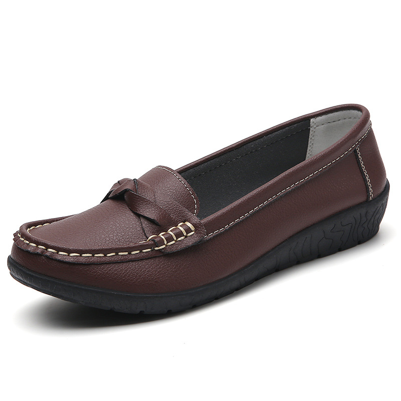 WOMENS LADIES FLAT LOW HEEL LOAFERS CHAIN OFFICE WORK COLLEGE SHOES SIZE - Picture 18 of 18