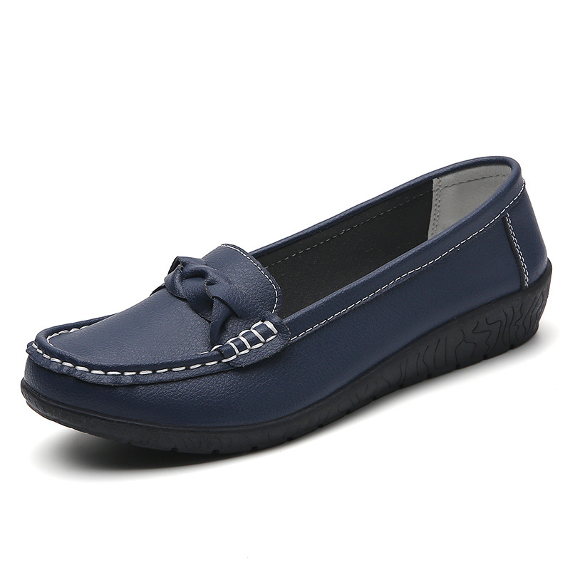 WOMENS LADIES FLAT LOW HEEL LOAFERS CHAIN OFFICE WORK COLLEGE SHOES SIZE - Picture 16 of 18
