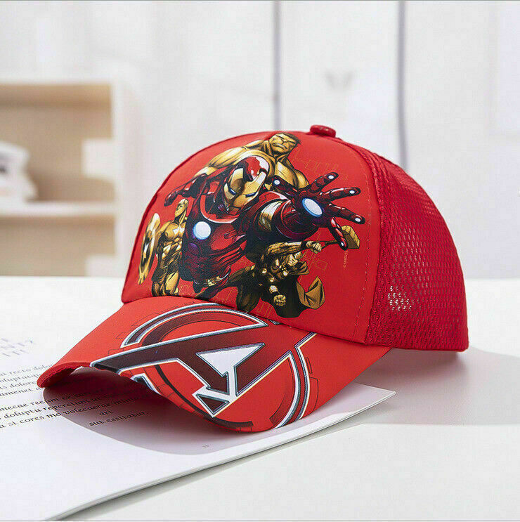 Boys Girls Cartoon Baseball Cap Kids Mickey Spiderman Princess Surprise Hat UK