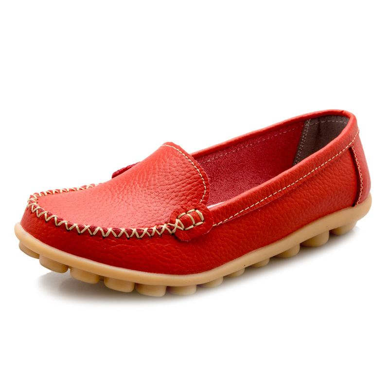 NEW Leather Pump Women Soft Loafers Shoes Ladies Ballet Flat Slipper Shoes
