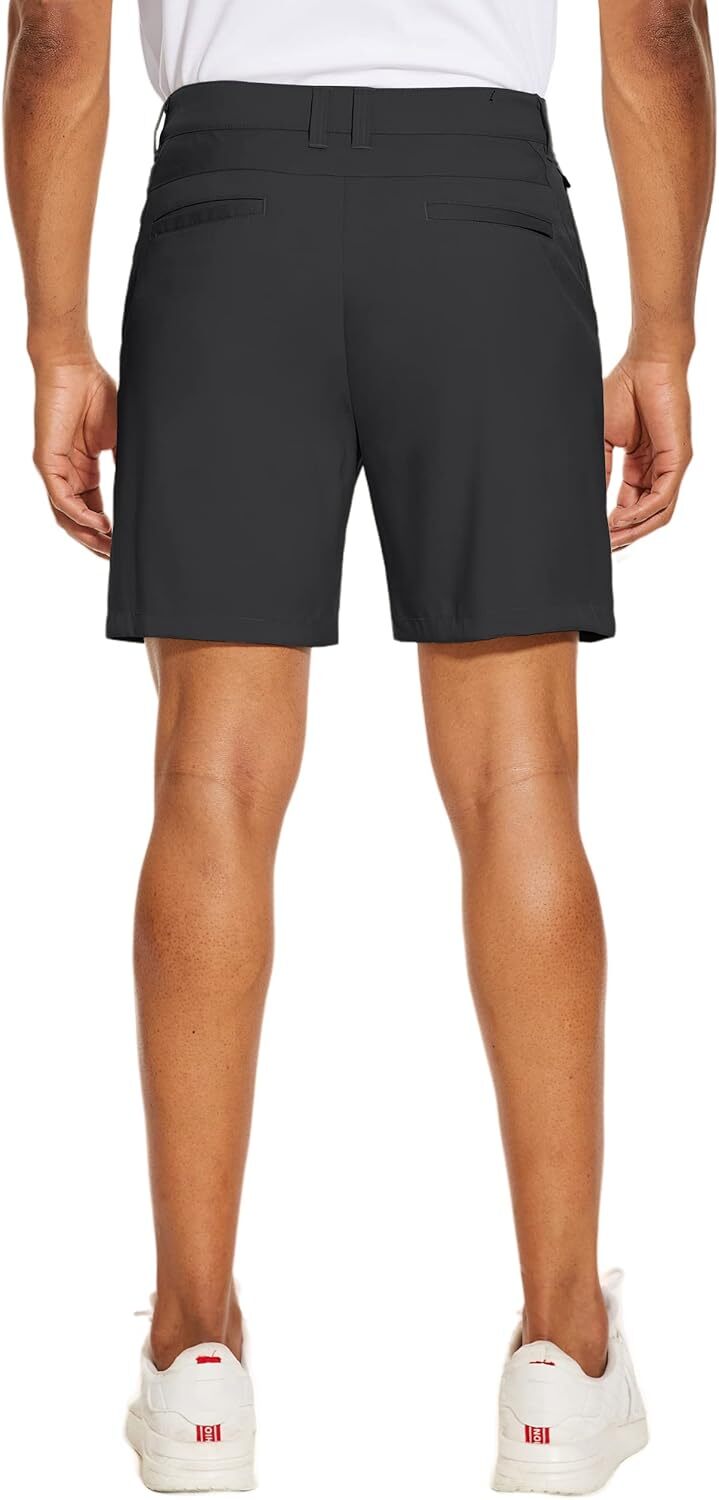 Men's Golf Shorts Flat Front Lightweight Quick Dry Pockets Daily Dress 7'' Pants - Picture 16 of 48