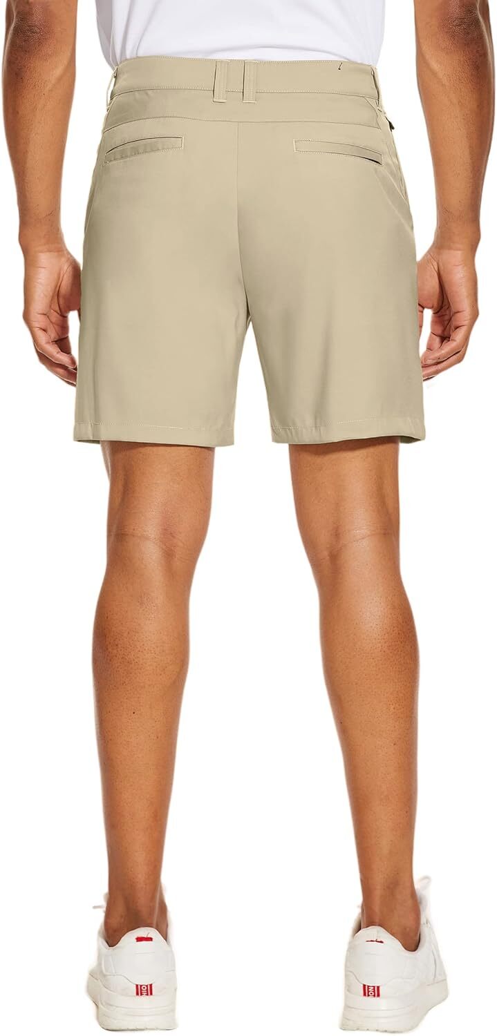 Men's Golf Shorts Flat Front Lightweight Quick Dry Pockets Daily Dress 7'' Pants - Picture 23 of 48