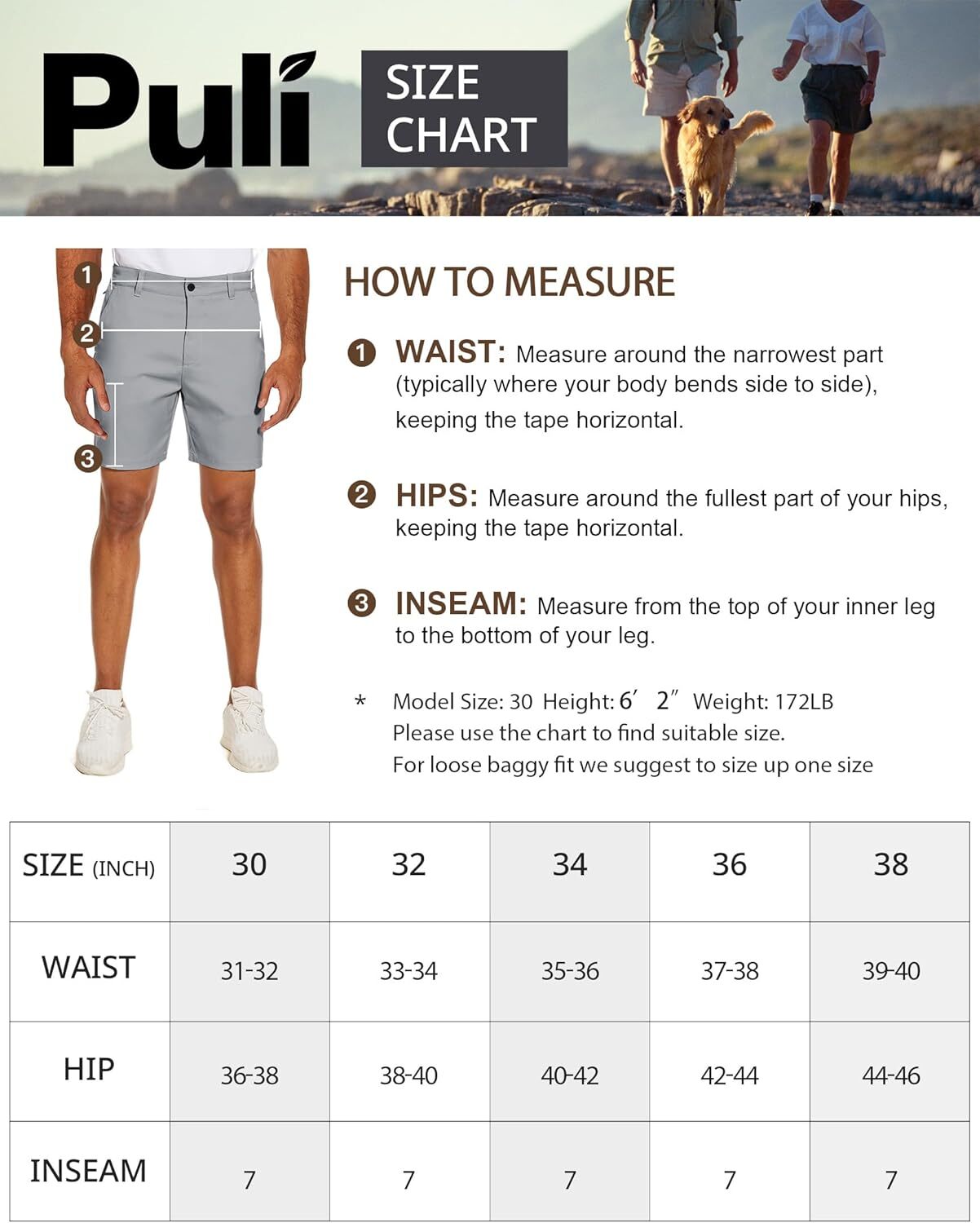 Men's Golf Shorts Flat Front Lightweight Quick Dry Pockets Daily Dress 7'' Pants - Picture 34 of 48