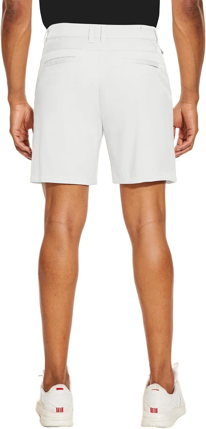 Men's Golf Shorts Flat Front Lightweight Quick Dry Pockets Daily Dress 7'' Pants - Picture 44 of 48