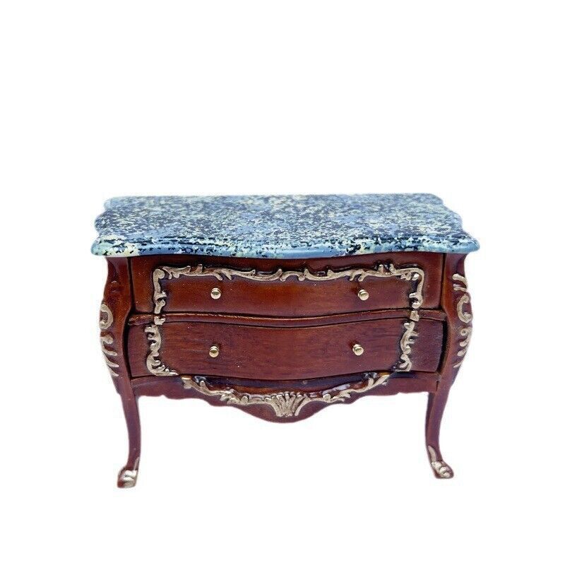 1:12 Dollhouse Miniature Model Boutique European-Style Gilded Sideboard Drawers - Picture 10 of 11