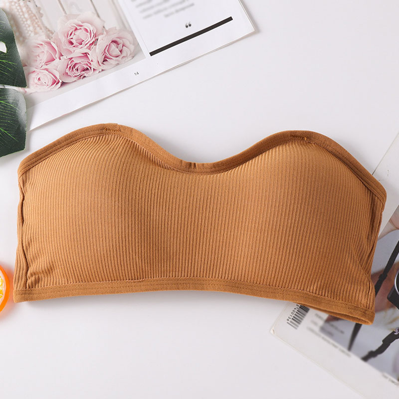 Top tubo envolvente elástico para mujer con almohadilla extraíble talla única spandex lycra - Imagen 23 de 24
