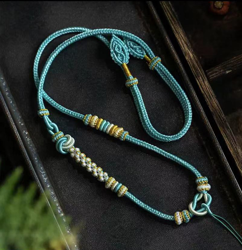 1-Piece Set of Hand Woven High-Quality Woven Multi-Color Pendant Rope