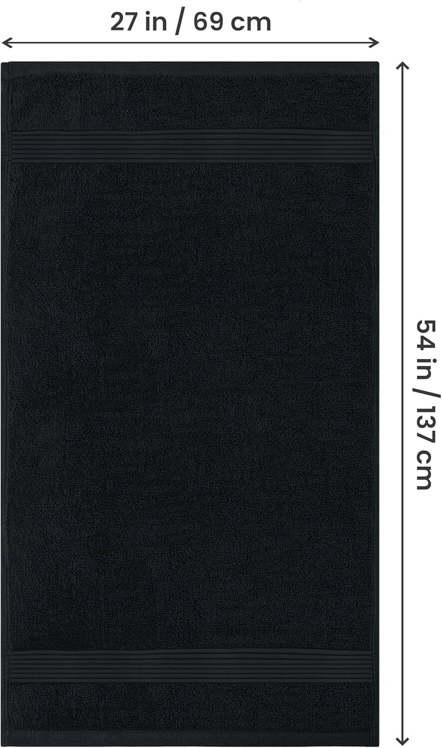 4er Pack Badetücher Set 27x54 Zoll 100% Baumwolle Schnelltrocknend Weich Saugfähig Handtücher - Bild 3 von 30
