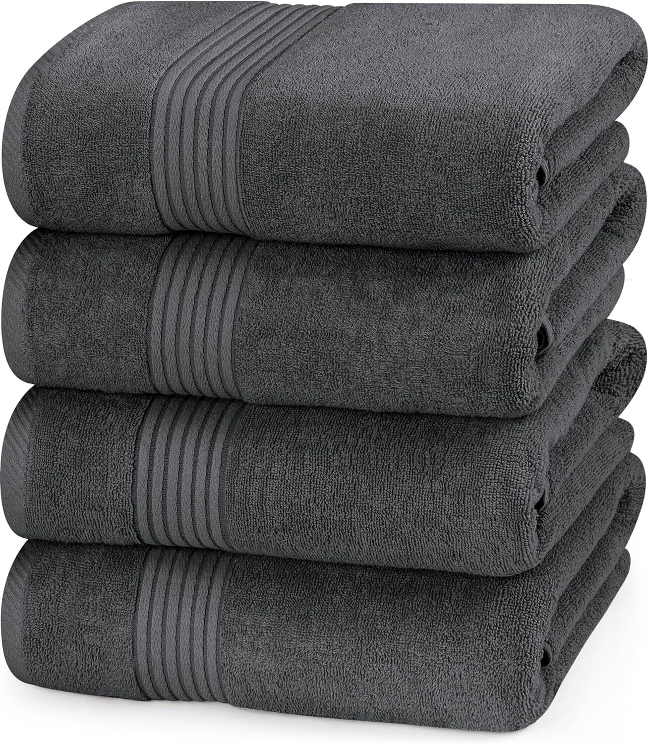 4er Pack Badetücher Set 27x54 Zoll 100% Baumwolle Schnelltrocknend Weich Saugfähig Handtücher - Bild 11 von 30