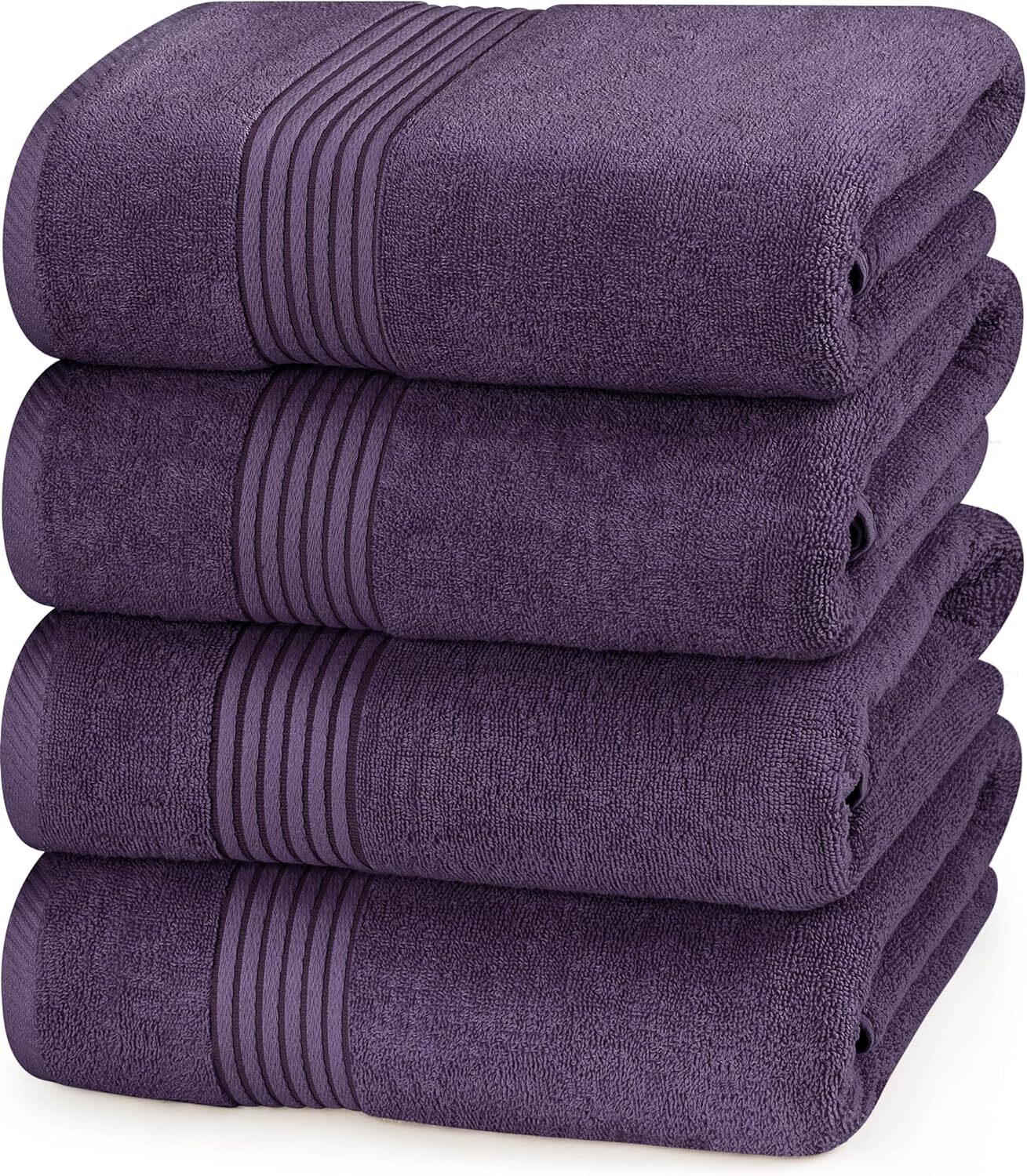 4er Pack Badetücher Set 27x54 Zoll 100% Baumwolle Schnelltrocknend Weich Saugfähig Handtücher - Bild 12 von 30