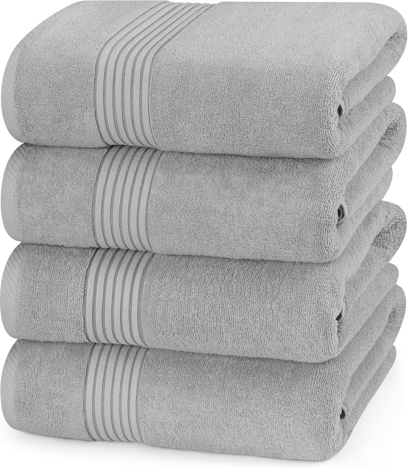 4er Pack Badetücher Set 27x54 Zoll 100% Baumwolle Schnelltrocknend Weich Saugfähig Handtücher - Bild 14 von 30