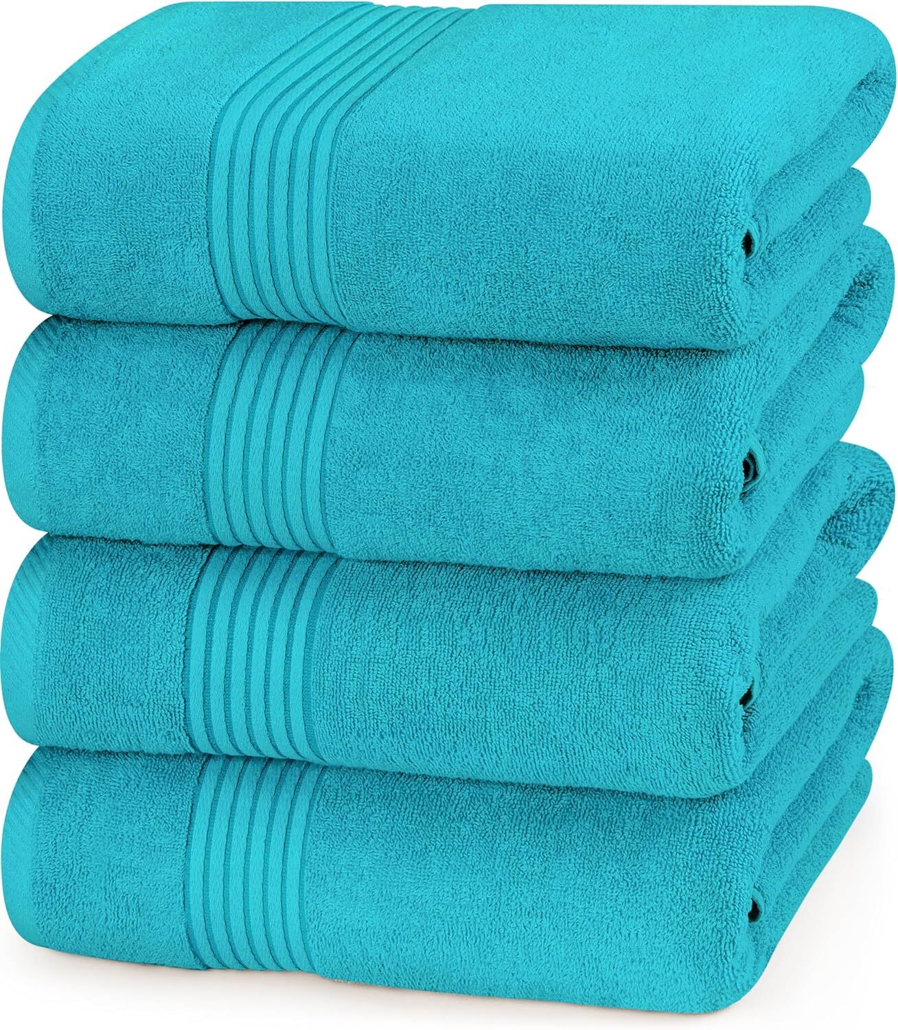 4er Pack Badetücher Set 27x54 Zoll 100% Baumwolle Schnelltrocknend Weich Saugfähig Handtücher - Bild 20 von 30