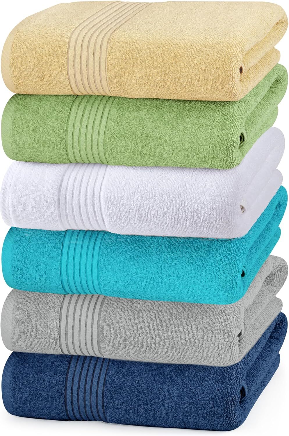4er Pack Badetücher Set 27x54 Zoll 100% Baumwolle Schnelltrocknend Weich Saugfähig Handtücher - Bild 29 von 30