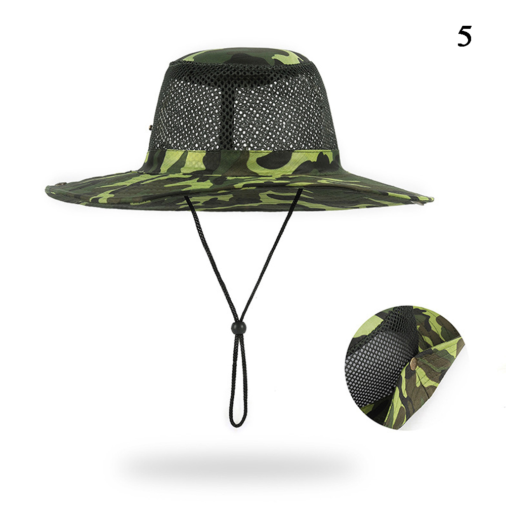 Camouflage Fishing Hat With Sun Protection For Outdoor Leisure And Camping - Picture 17 of 20