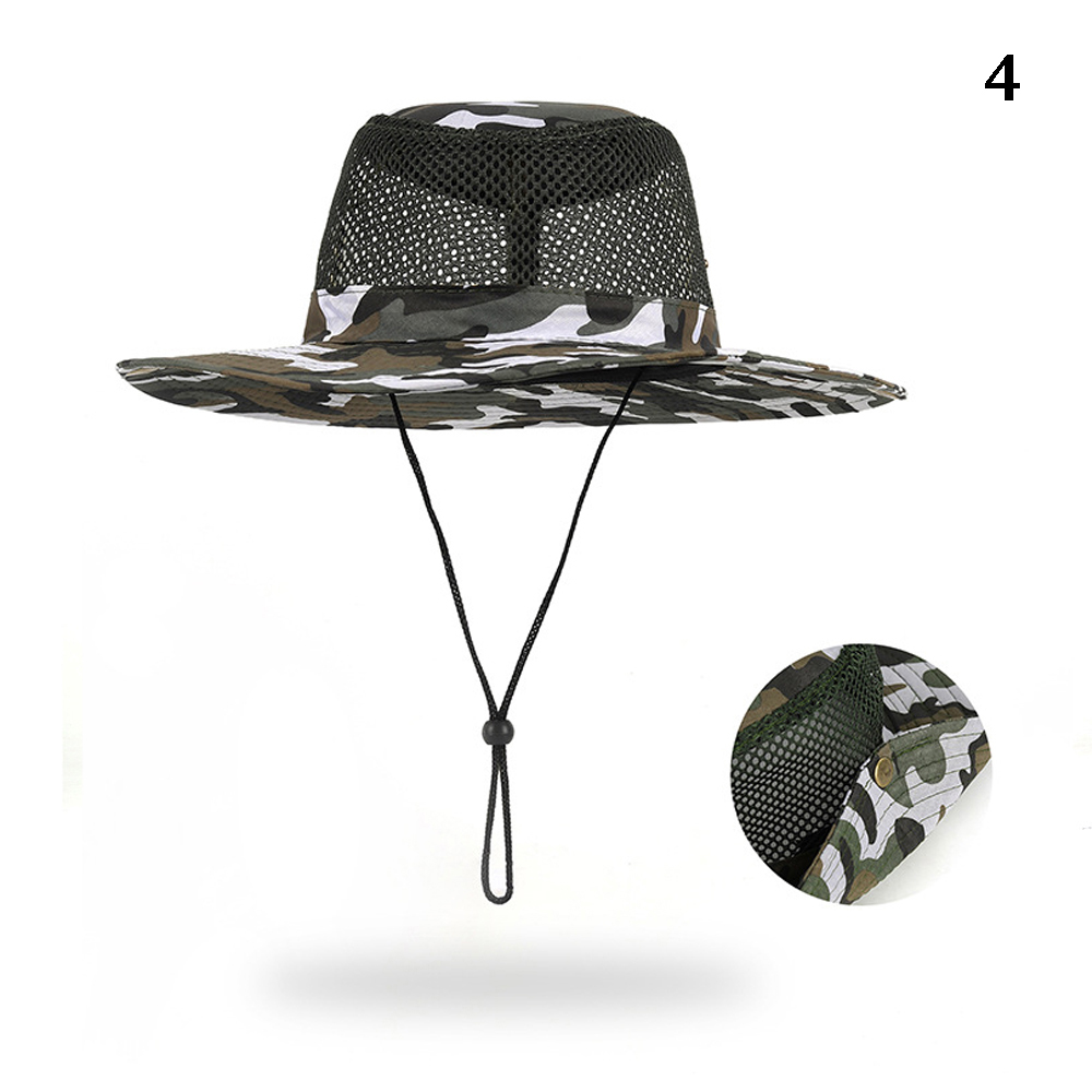 Camouflage Fishing Hat With Sun Protection For Outdoor Leisure And Camping - Picture 20 of 20
