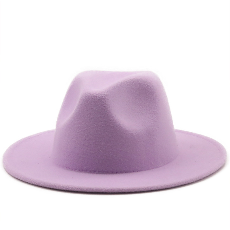 Women Men Fashion New Felt Cowboy Hat Wool Blend Western Cowgirl Cap Size M/L - Picture 7 of 32