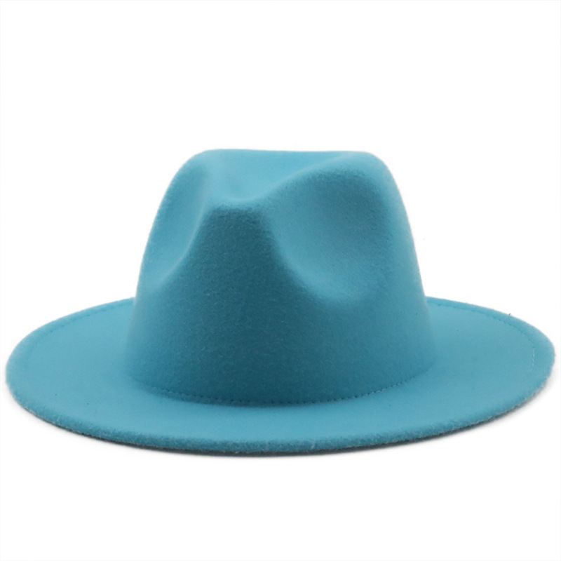 Women Men Fashion New Felt Cowboy Hat Wool Blend Western Cowgirl Cap Size M/L - Picture 9 of 32