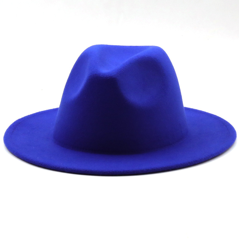 Women Men Fashion New Felt Cowboy Hat Wool Blend Western Cowgirl Cap Size M/L - Picture 14 of 32