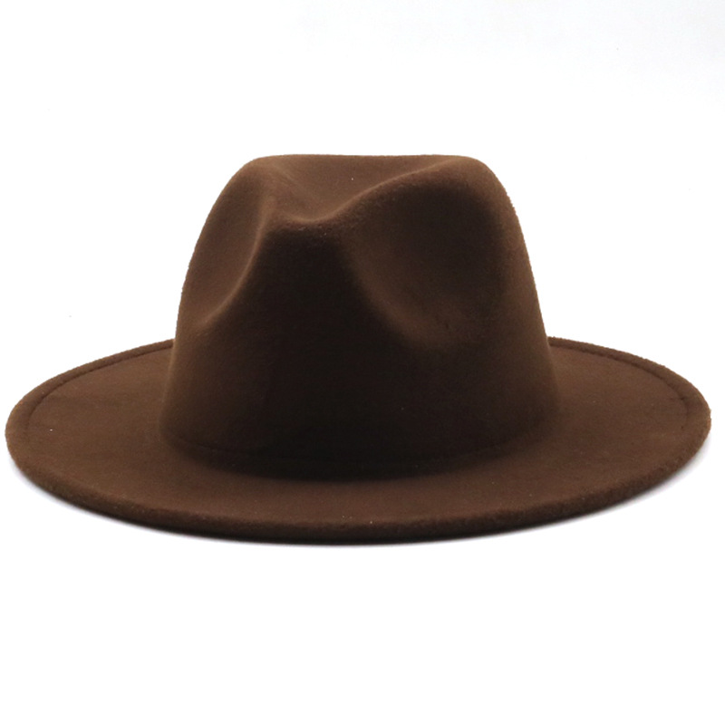 Women Men Fashion New Felt Cowboy Hat Wool Blend Western Cowgirl Cap Size M/L - Picture 17 of 32