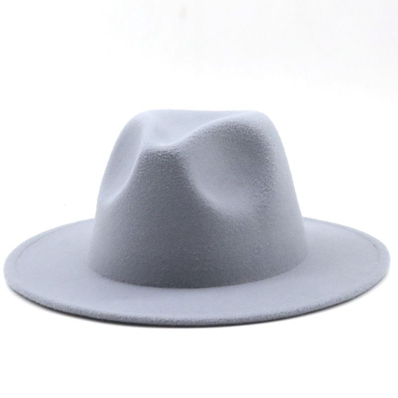Women Men Fashion New Felt Cowboy Hat Wool Blend Western Cowgirl Cap Size M/L - Picture 18 of 32