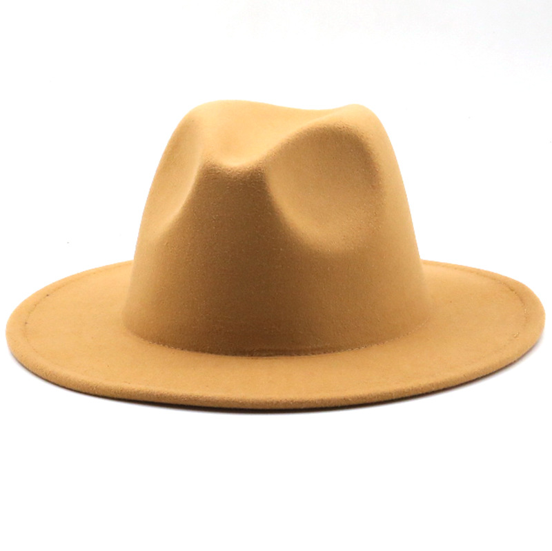 Women Men Fashion New Felt Cowboy Hat Wool Blend Western Cowgirl Cap Size M/L - Picture 21 of 32