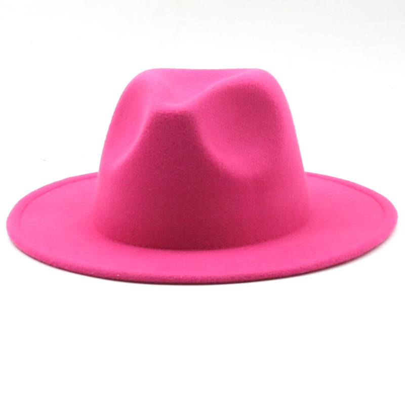 Women Men Fashion New Felt Cowboy Hat Wool Blend Western Cowgirl Cap Size M/L - Picture 22 of 32