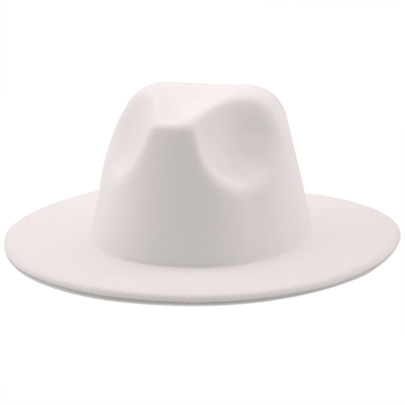 Women Men Fashion New Felt Cowboy Hat Wool Blend Western Cowgirl Cap Size M/L - Picture 24 of 32