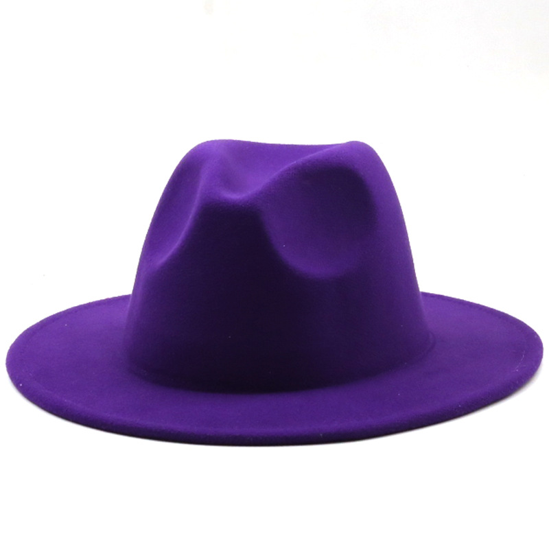 Women Men Fashion New Felt Cowboy Hat Wool Blend Western Cowgirl Cap Size M/L - Picture 26 of 32