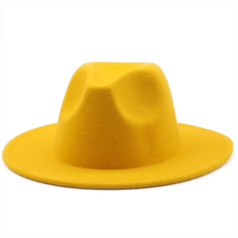 Women Men Fashion New Felt Cowboy Hat Wool Blend Western Cowgirl Cap Size M/L - Picture 27 of 32