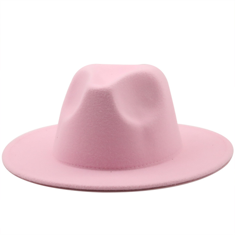 Women Men Fashion New Felt Cowboy Hat Wool Blend Western Cowgirl Cap Size M/L - Picture 28 of 32