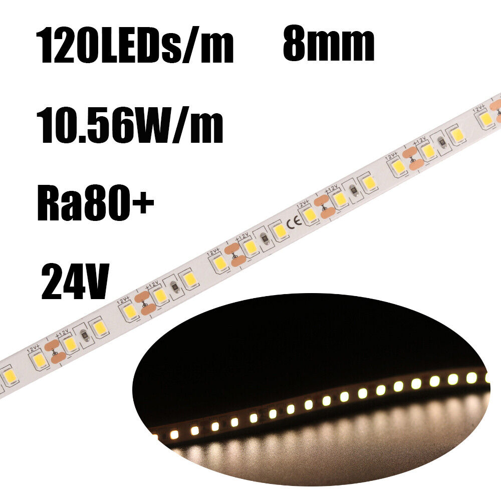DC12V 24V 2835 SMD LED Strip Light Warm Cool White DIY Tape Lights 120leds/m UK - Picture 18 of 21