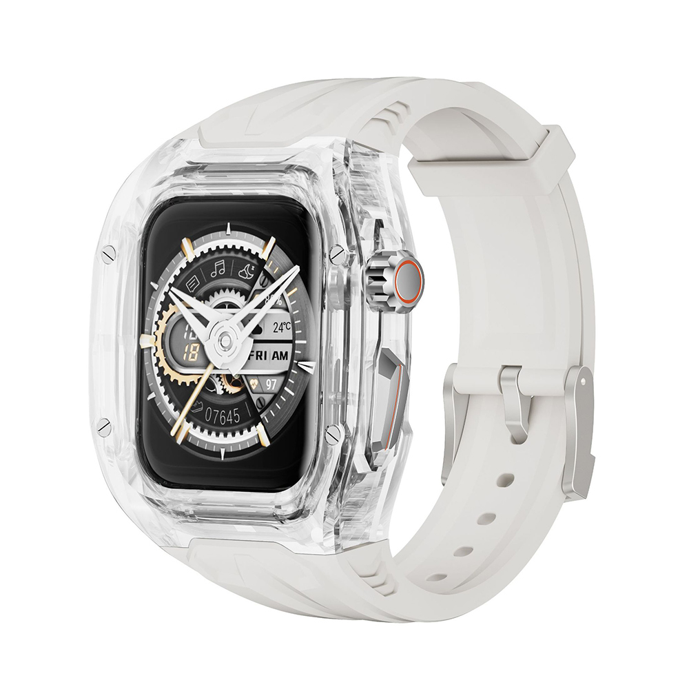 Bandeau de Montre Silicone Transparent avec Coque pour Apple Watch Ultra 2/1 49m - Zdjęcie 25 z 36
