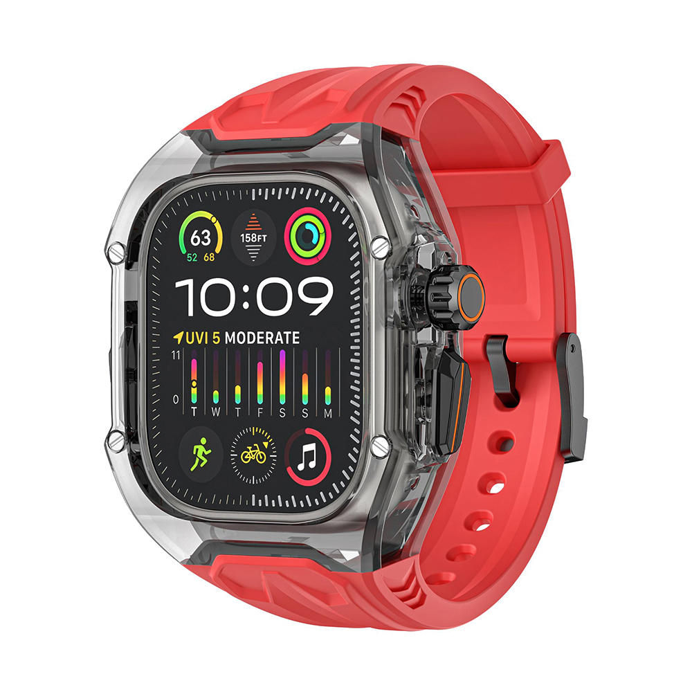 Bandeau de Montre Silicone Transparent avec Coque pour Apple Watch Ultra 2/1 49m - Zdjęcie 29 z 36