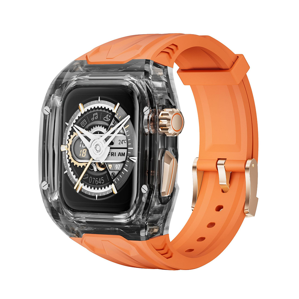 Bandeau de Montre Silicone Transparent avec Coque pour Apple Watch Ultra 2/1 49m - Zdjęcie 34 z 36