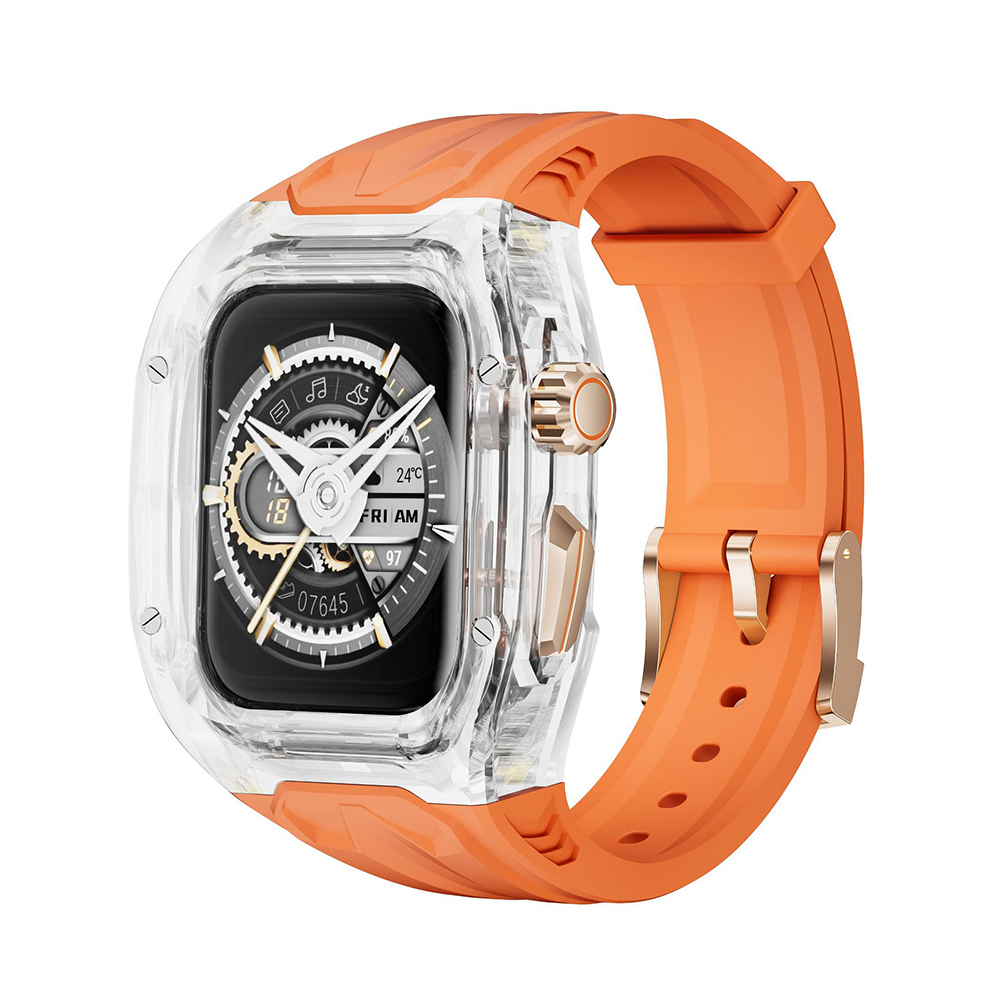 Bandeau de Montre Silicone Transparent avec Coque pour Apple Watch Ultra 2/1 49m - Zdjęcie 32 z 36
