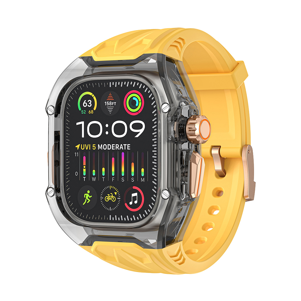 Bandeau de Montre Silicone Transparent avec Coque pour Apple Watch Ultra 2/1 49m - Zdjęcie 36 z 36