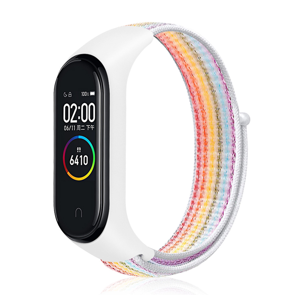 Bracelet pour Mi Band 3 4 5 6 Silicone Nylon Résistant à l'Eau - Zdjęcie 15 z 17