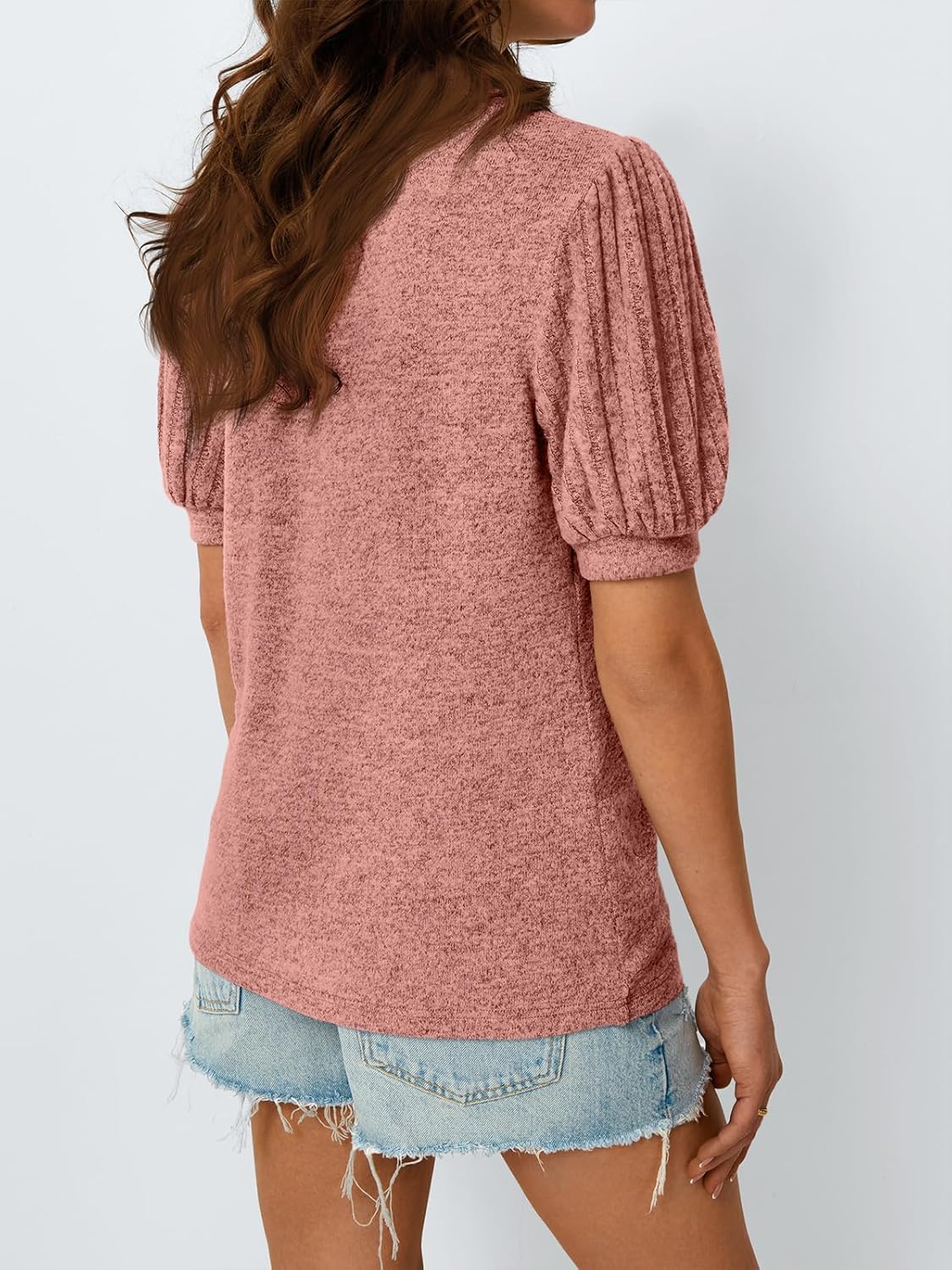 Women's 2025 Summer Dressy Casual Short Sleeve Blouses Cute Trendy Business Tops - Picture 21 of 52