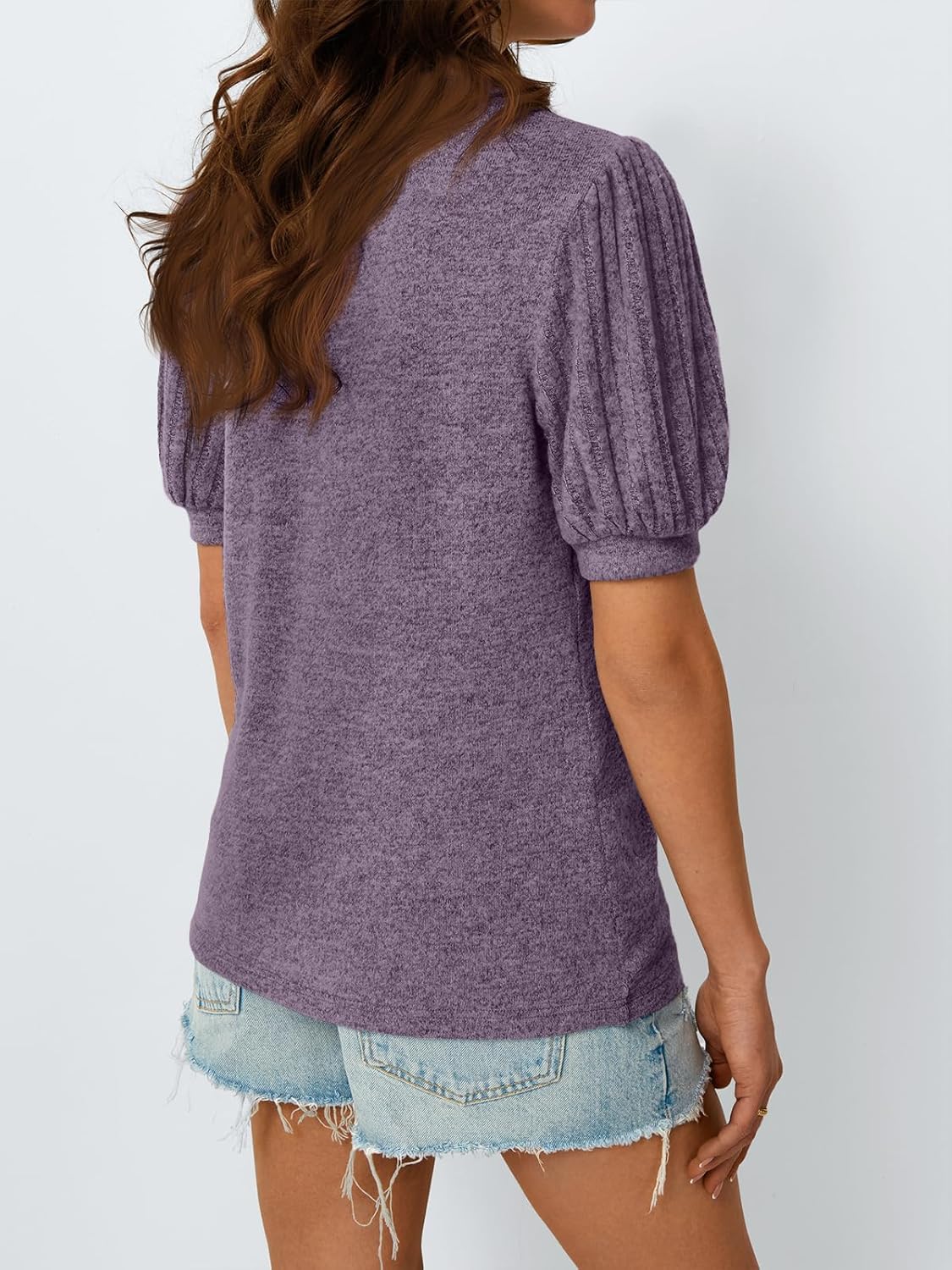 Women's 2025 Summer Dressy Casual Short Sleeve Blouses Cute Trendy Business Tops - Picture 26 of 52