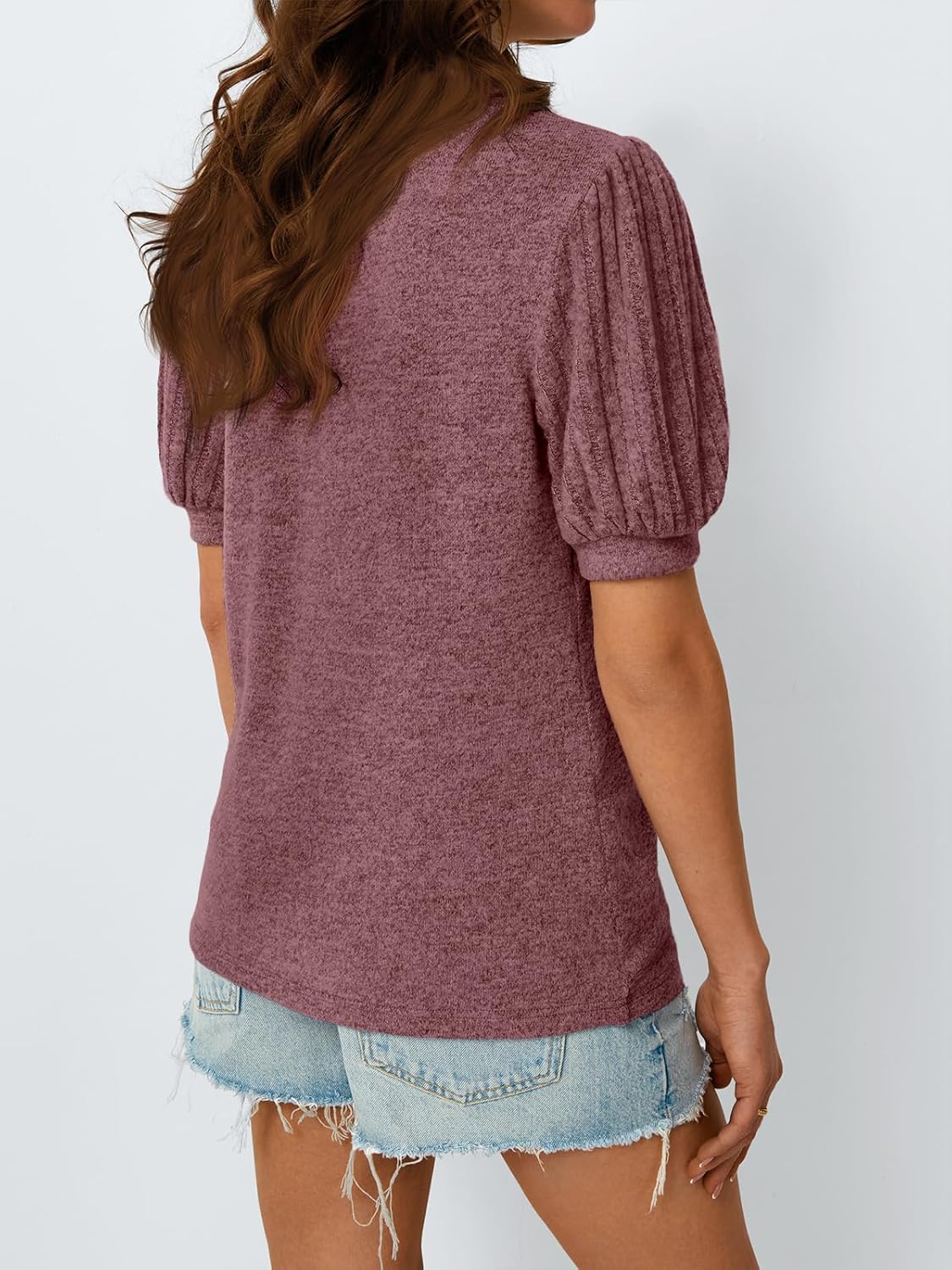 Women's 2025 Summer Dressy Casual Short Sleeve Blouses Cute Trendy Business Tops - Picture 31 of 52