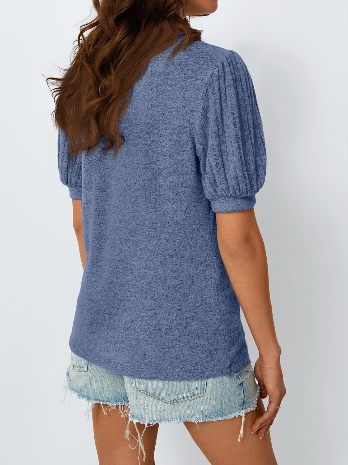 Women's 2025 Summer Dressy Casual Short Sleeve Blouses Cute Trendy Business Tops - Picture 36 of 52